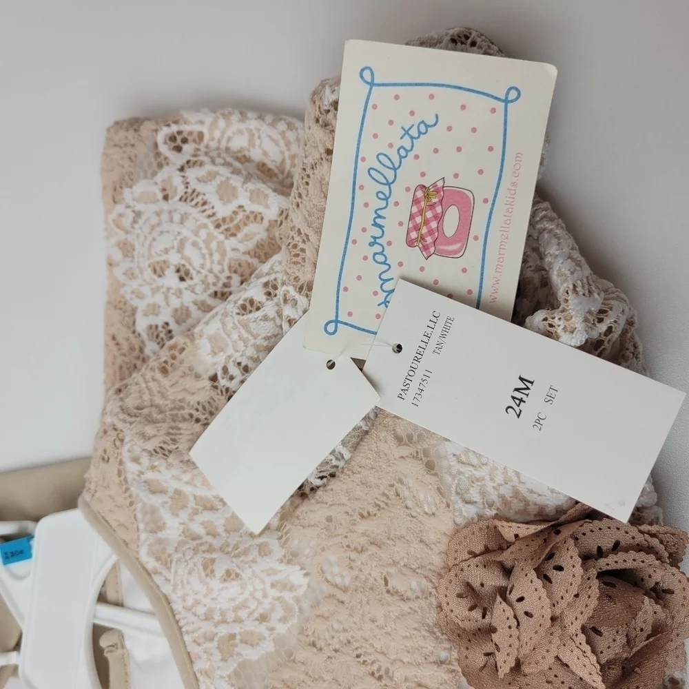 Kids lace dress with leggins marmellata